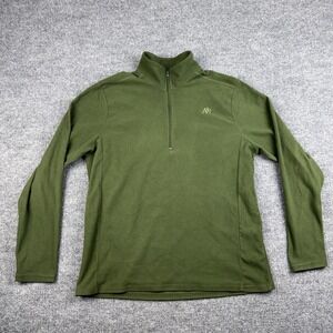 Aeropostale Pajama Top Mens Large Green Fleece 1/4 Zip Sleepwear Pullover